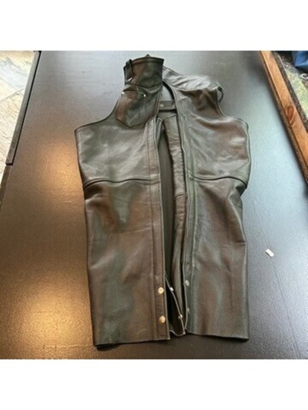 Vintage y2k designer Unik Leather black leather chaps